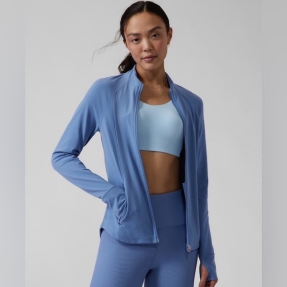 ATHLETA Salutation Jacket in Blue Size Large - Picture 1 of 9